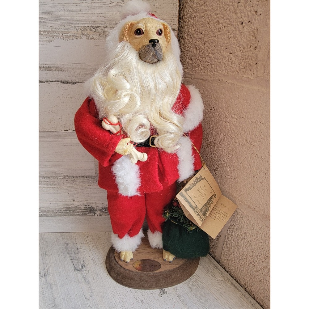 Silvestri Christmas dinner artisan gallery golden retriever Santa Claus Xmas